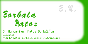 borbala matos business card